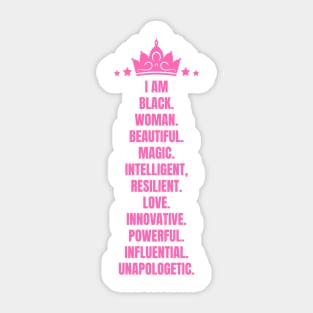 I Am A Powerful Black Woman | African American | Black Queen Sticker